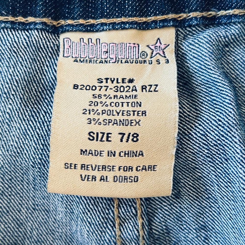 Bubblegum USA Women's Denim Capri Cropped Jeans Dark‎ Wash Size 7/8 - Picture 5 of 9
